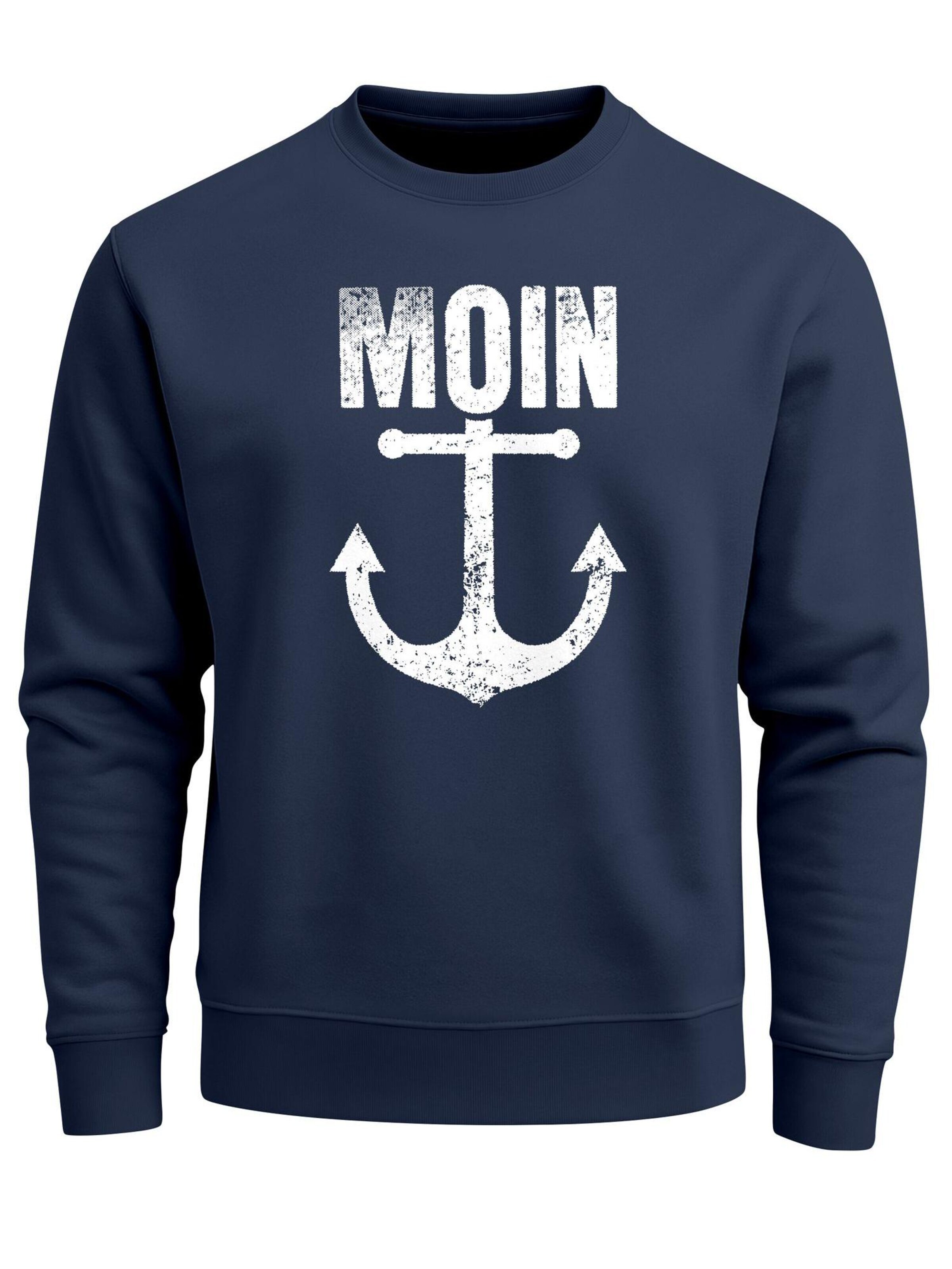 Neverless Sweatshirt 'Moin Anker'‌‌‌‌ in Blau: Vorderseite