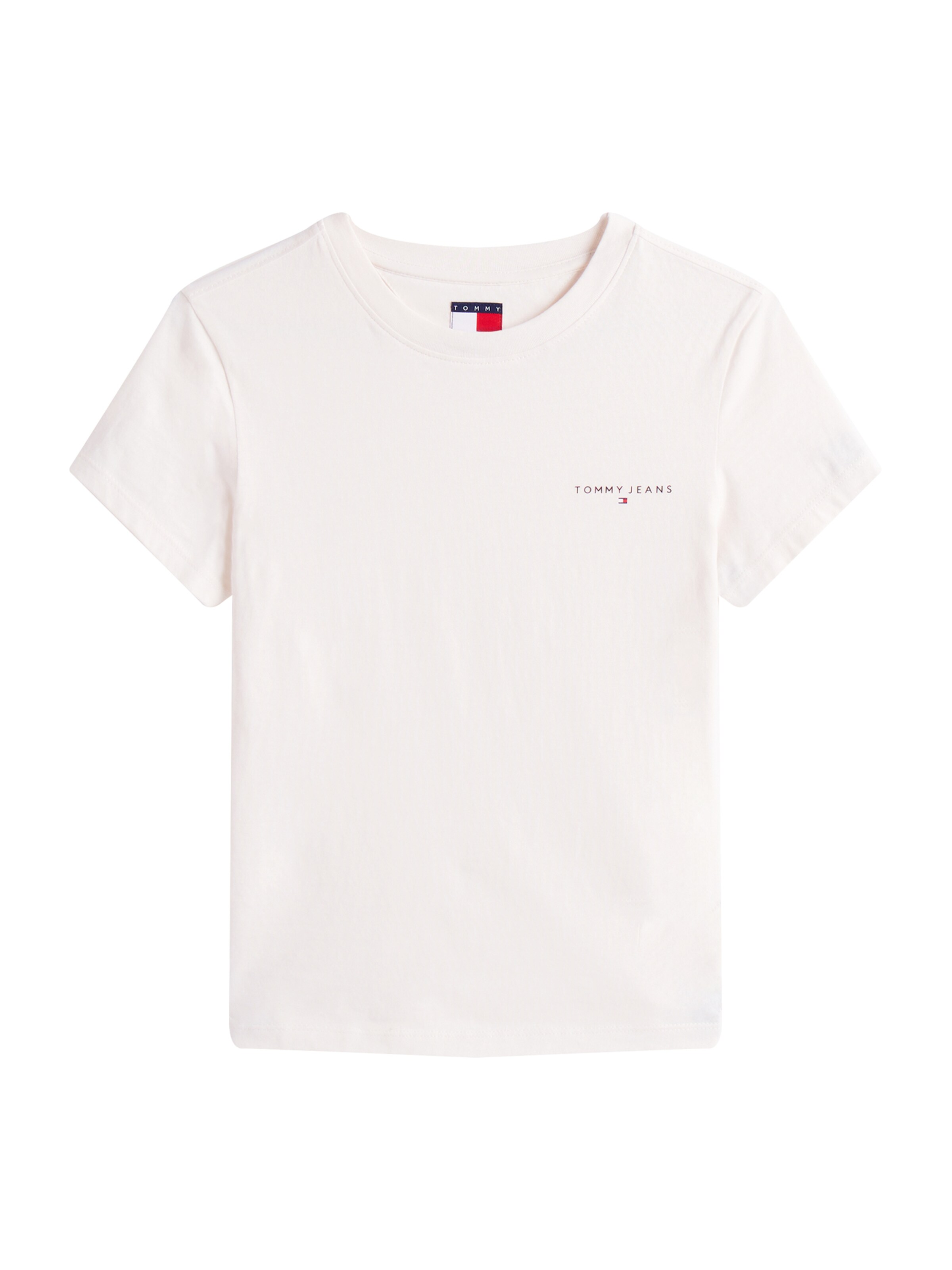 balts Tommy Jeans T-Krekls: no priekšpuses