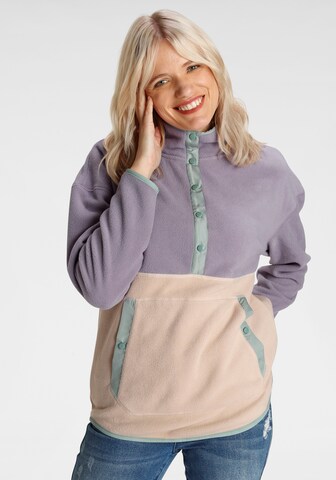 POLARINO Athletic Sweater in Beige: front