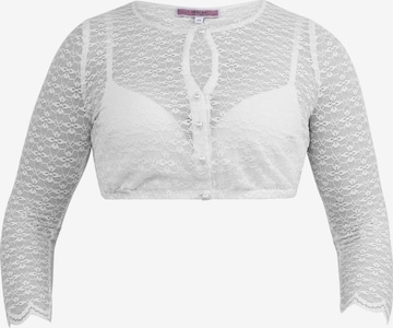 Bluză tradițională (Oktoberfest) 'Babenhausen' de la MARJO pe alb: față