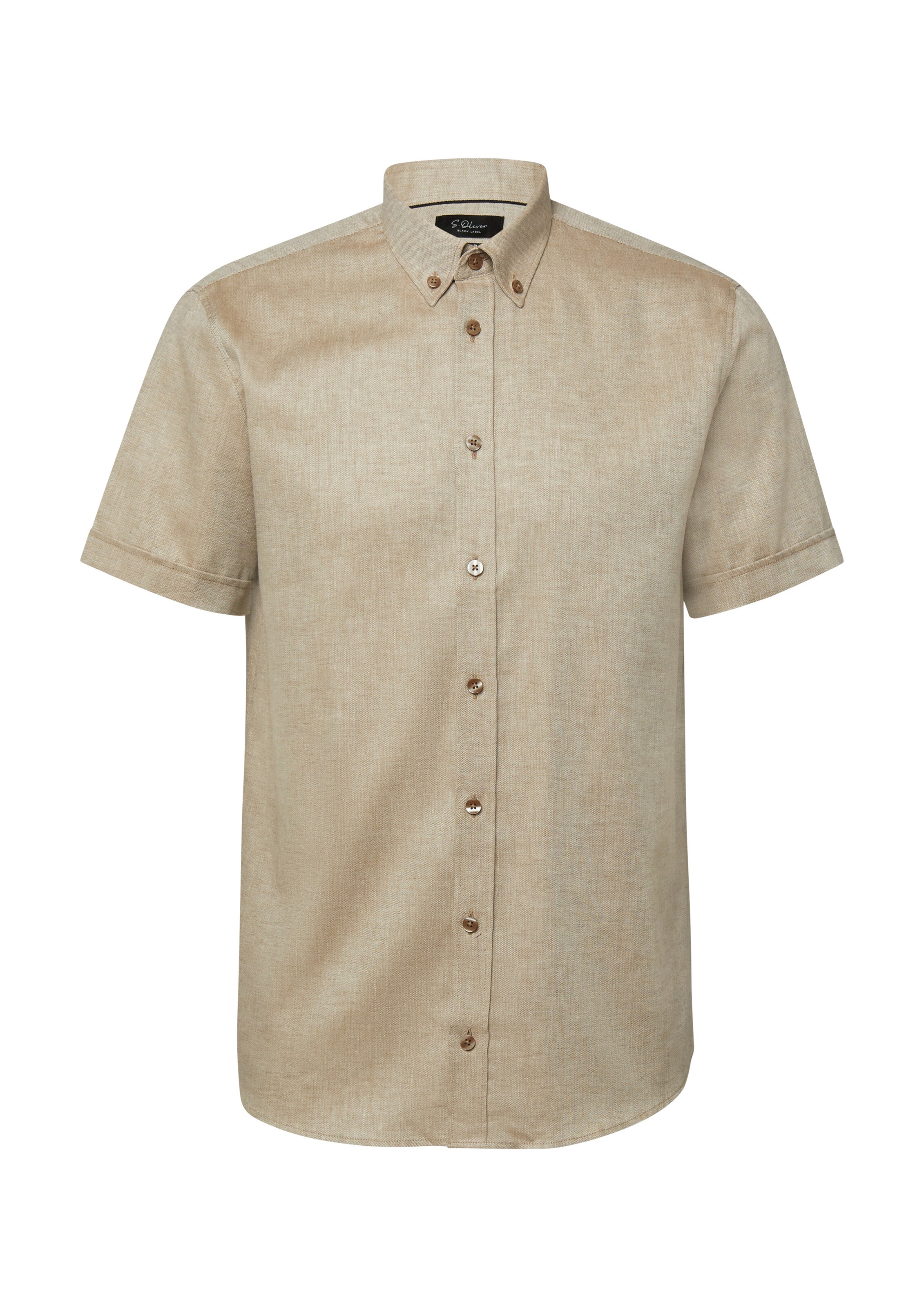 s.Oliver Regular fit Button Up Shirt in Brown: front