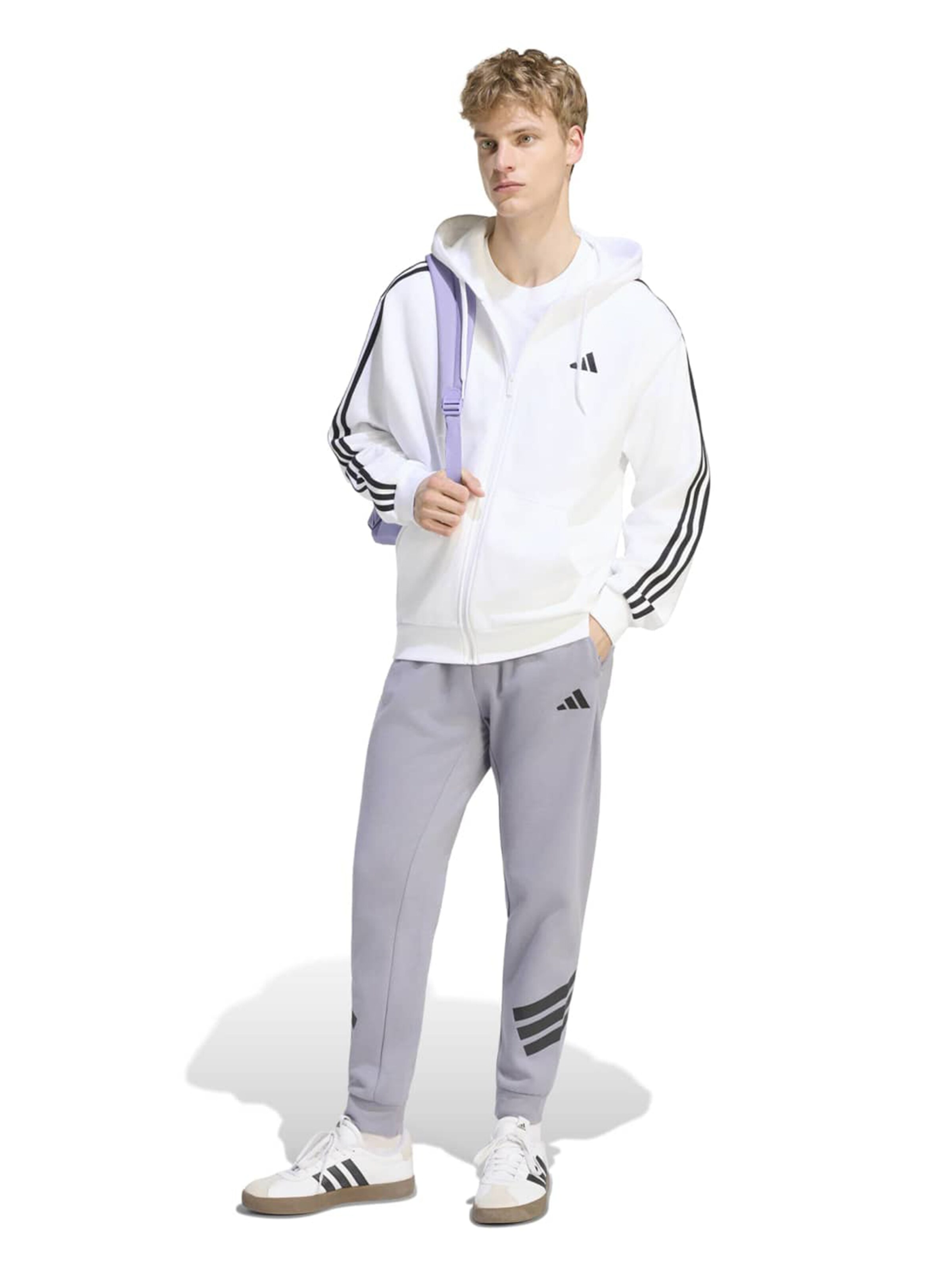 ADIDAS SPORTSWEARTapered Sportske hlače - ljubičasta boja