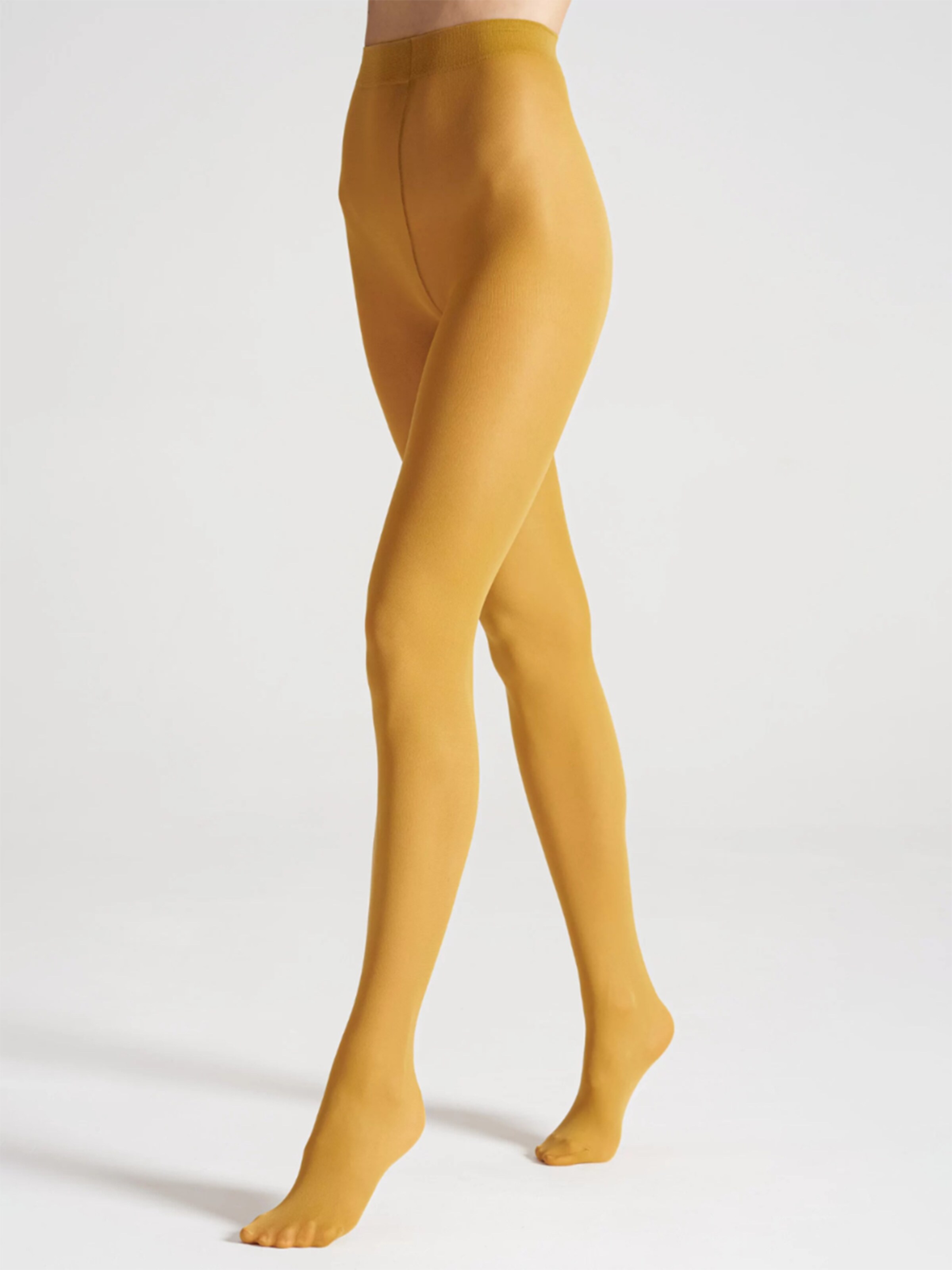 Sokisahtel Panty's 'STIINA SENAPE 40 DEN opaque tights for women' in Geel: voorkant
