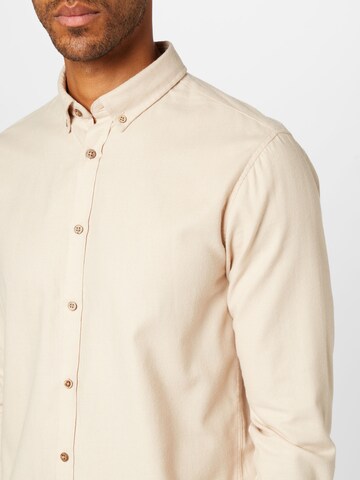 !Solid Regular fit Button Up Shirt 'Pete' in Beige
