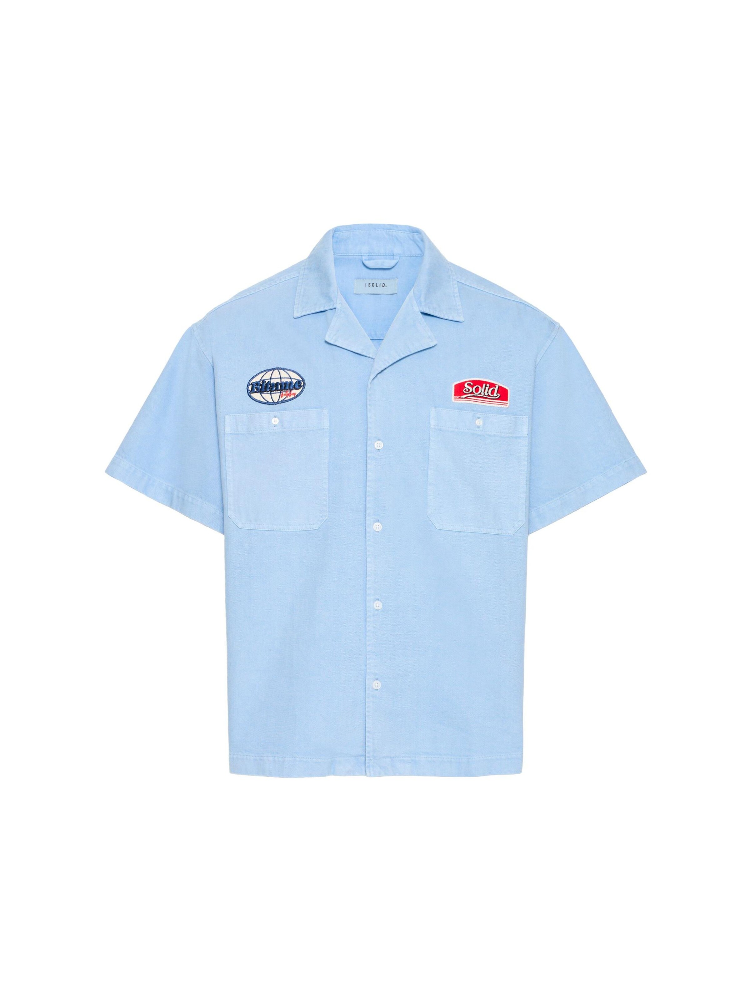 !Solid Camisa ' SDBoone ' en azul claro, Vista del producto