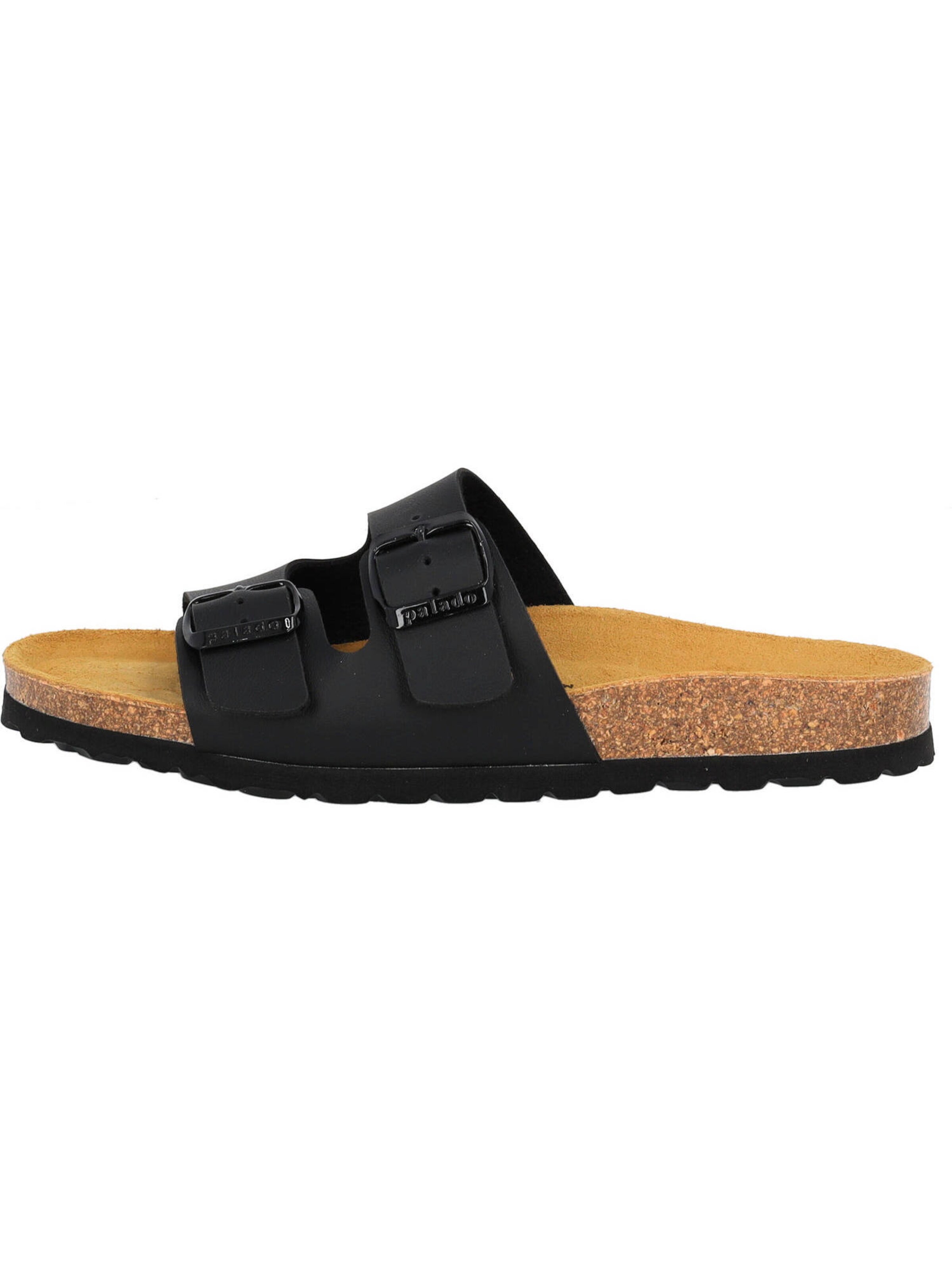 Zoccoletto 'Milos' di Palado in nero: frontale