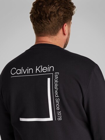 Calvin Klein Big & Tall Μπλούζα φούτερ σε μαύρο