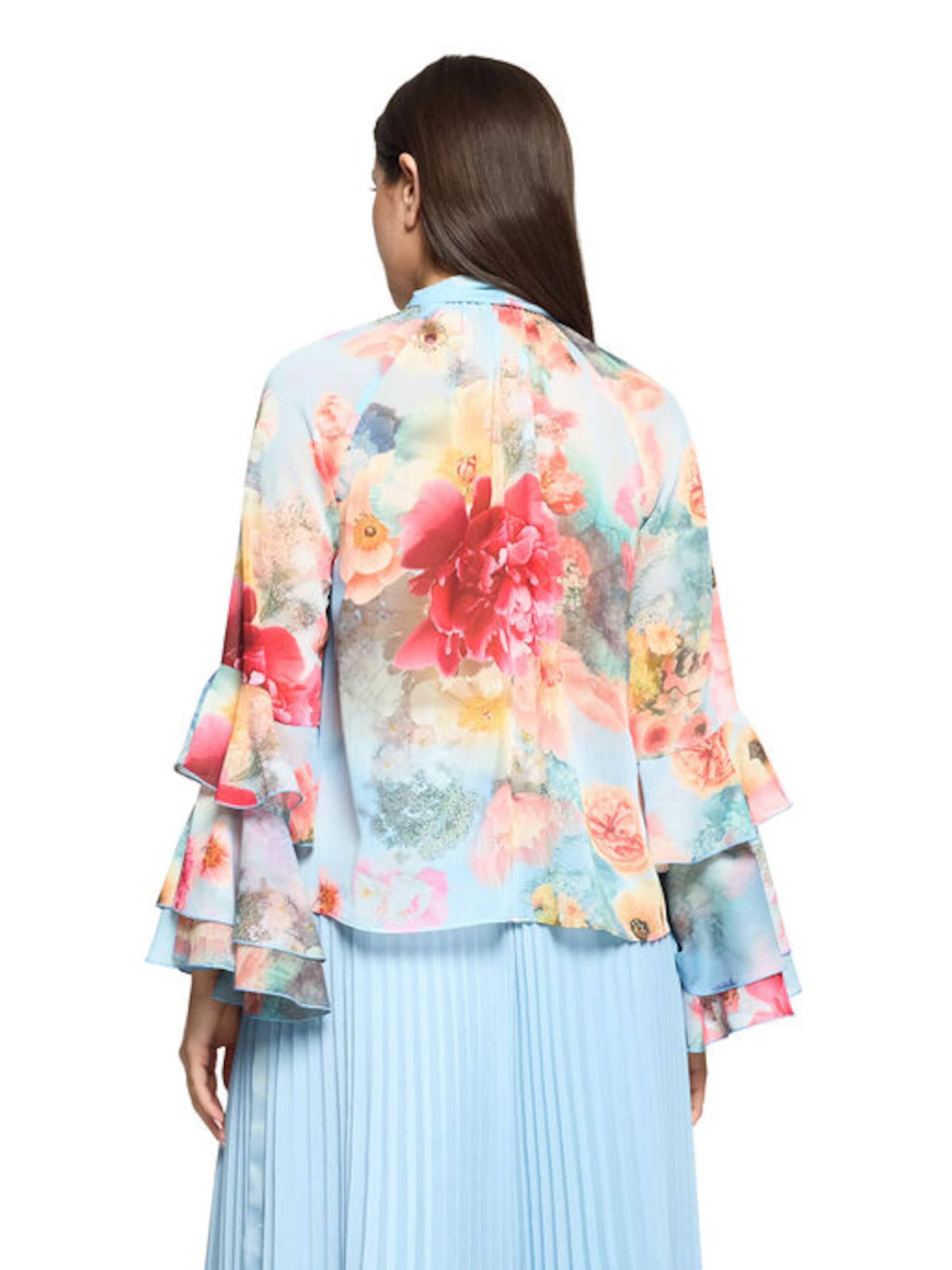 Vera Mont Chiffonbluse mit Volant in Blau