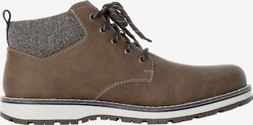 RIEKER Lace-Up Boots in Brown
