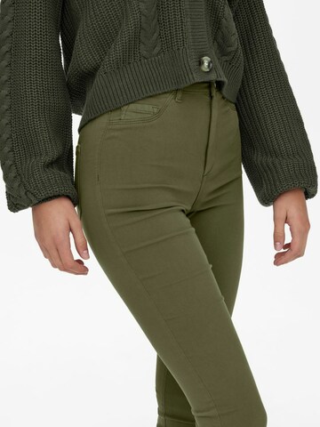 ONLY Skinny Spodnie 'Nanna' w kolorze zielony