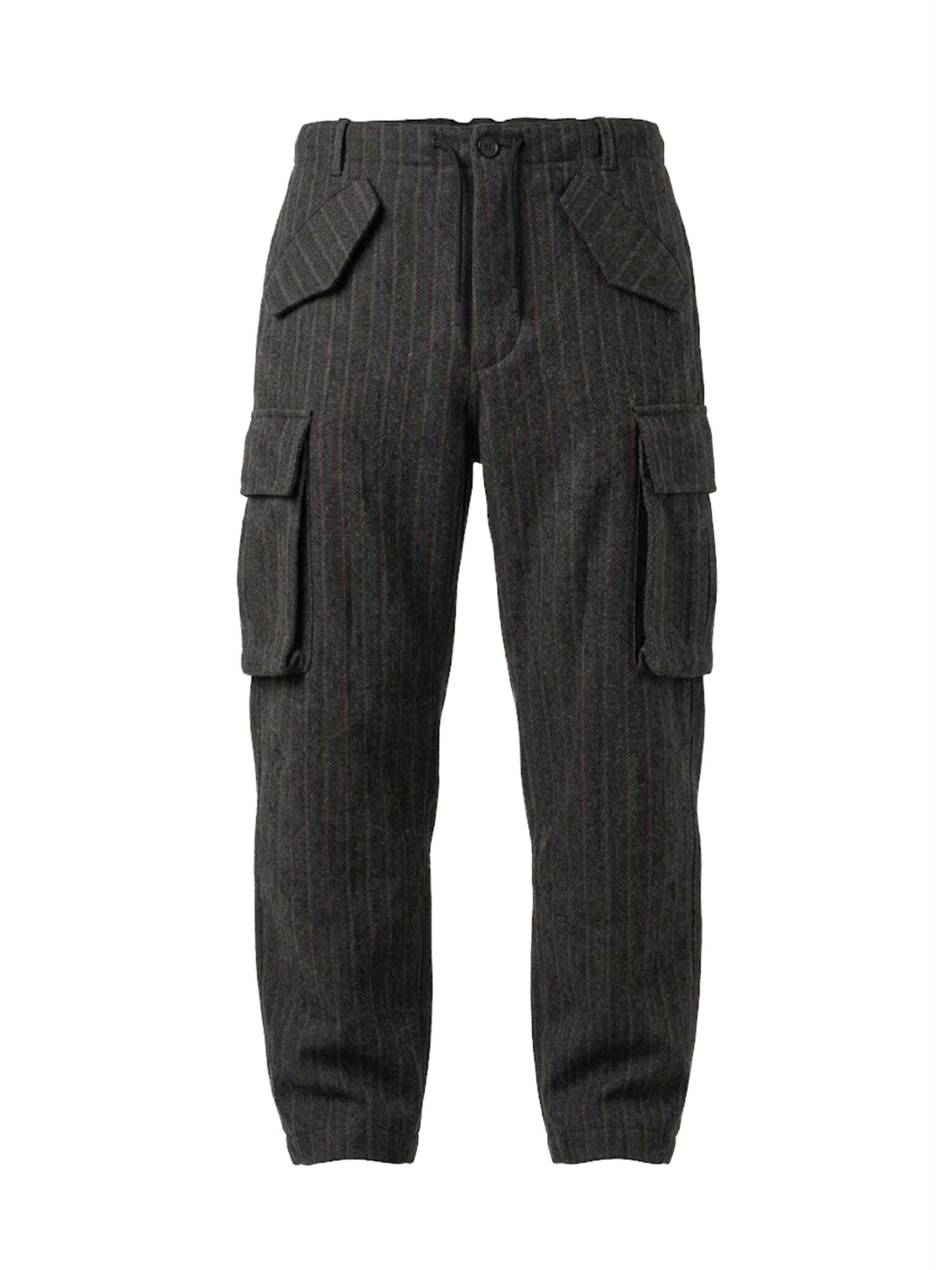 MSGM Regular Trousers in Grey: front