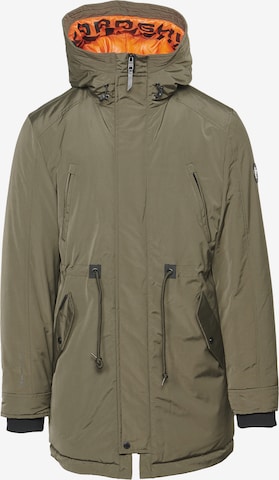 KOROSHI Between-season jacket in Green: front