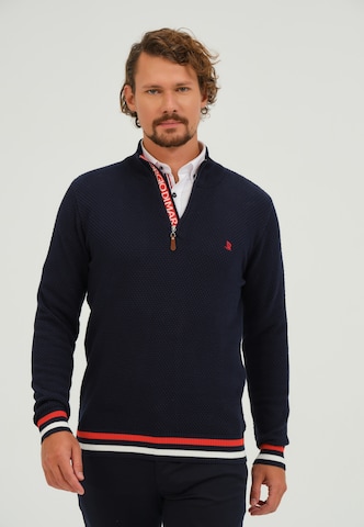 Pull-over Giorgio di Mare en bleu