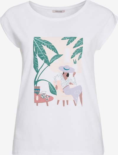 Orsay T-shirt en mélange de couleurs / blanc, Vue avec produit