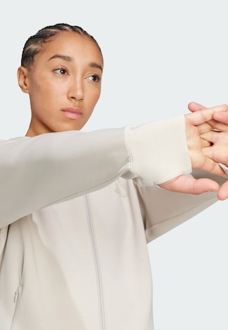 ADIDAS PERFORMANCE Спортна жилетка с качулка 'Designed 4 Training' в бежово