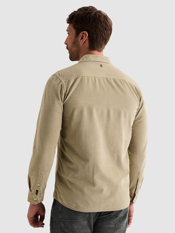 PME Legend Regular Fit Skjorte 'Shirt with waffle texture and chest pocket' i beige