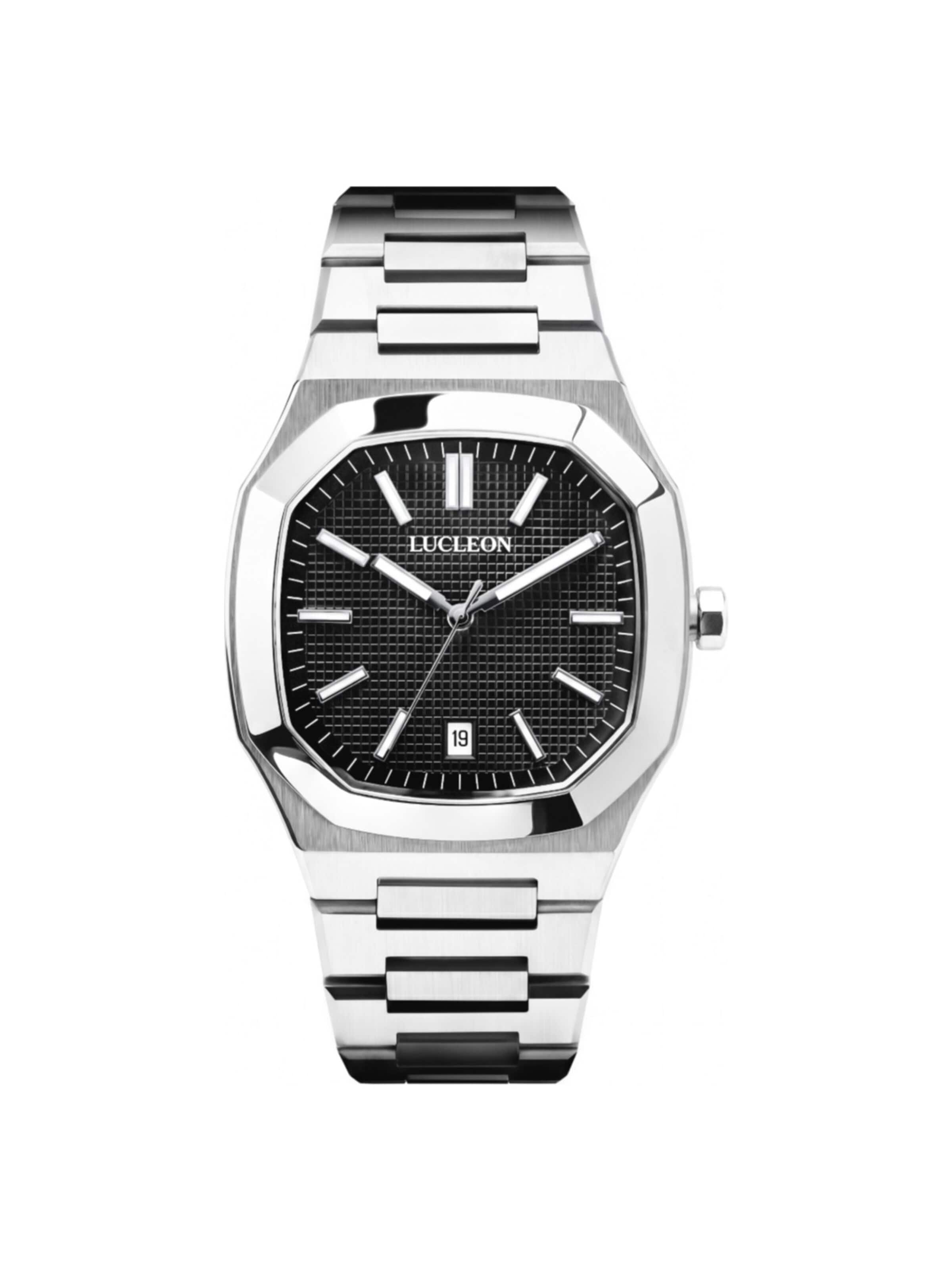 Lucleon Analog Watch 'Vector' in Black: front