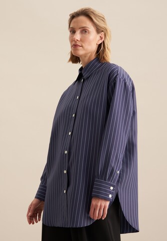 SEIDENSTICKER Blouse 'Schwarze Rose' in Blauw