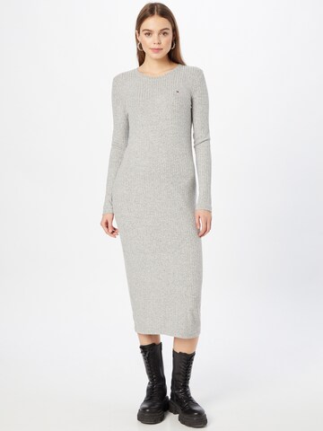 TOMMY HILFIGER Knitted dress in Grey: front