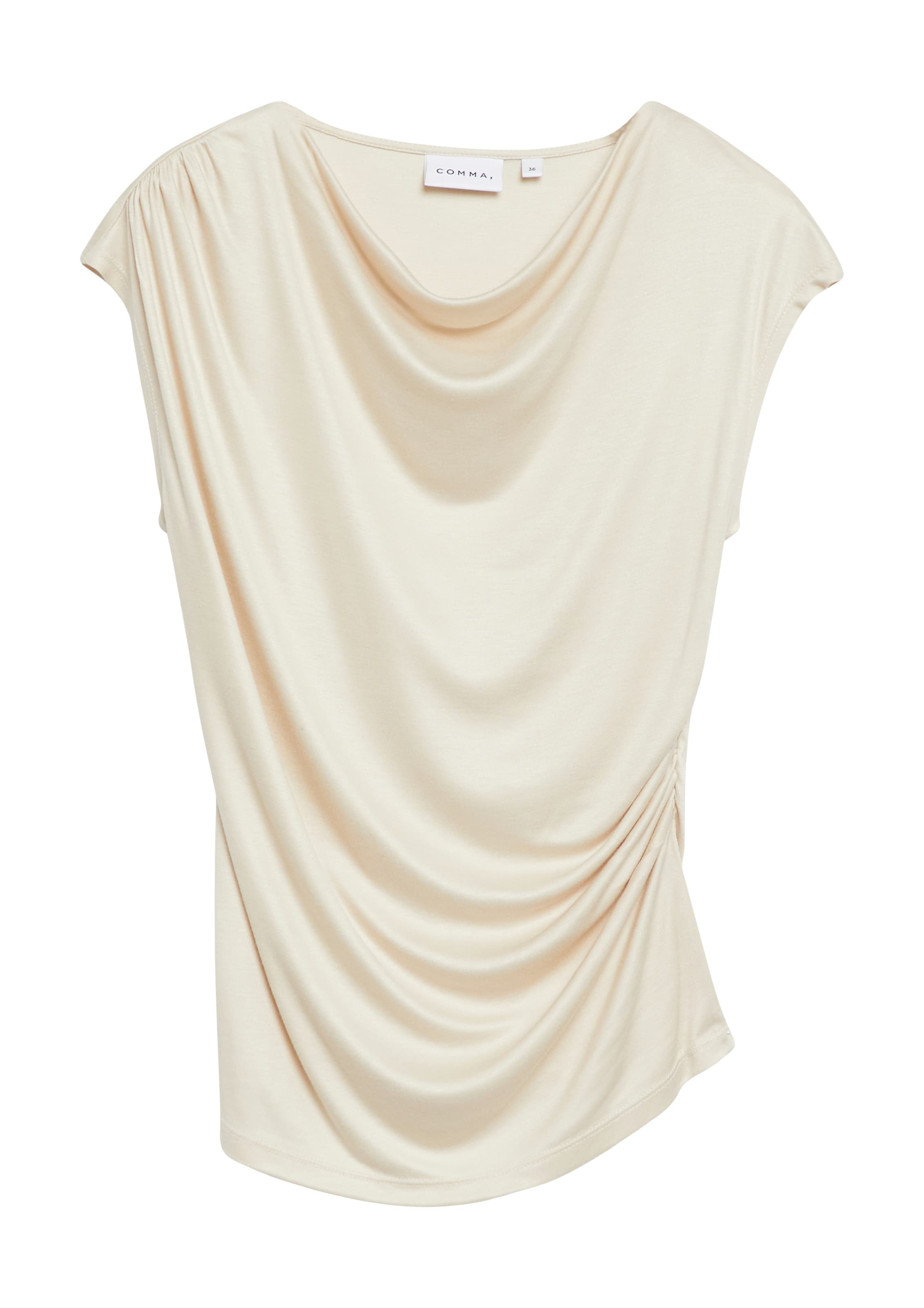 COMMA T-Shirt in Beige: Vorderseite
