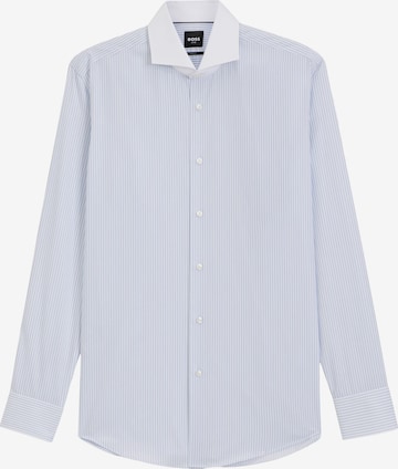 BOSS Slim fit Button Up Shirt in Blue: front