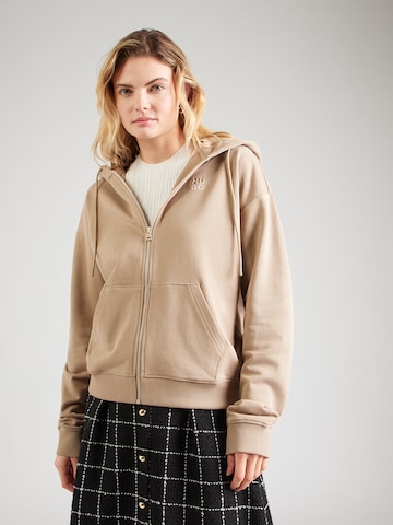 HUGO Tepláková bunda 'Dalfine' - Hnedá: predná strana