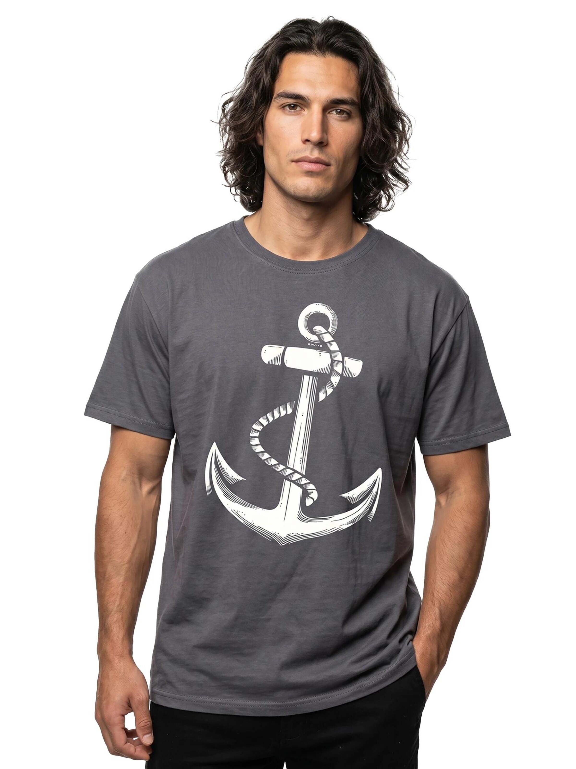 MAKAYA Shirt 'Anker' in Grey