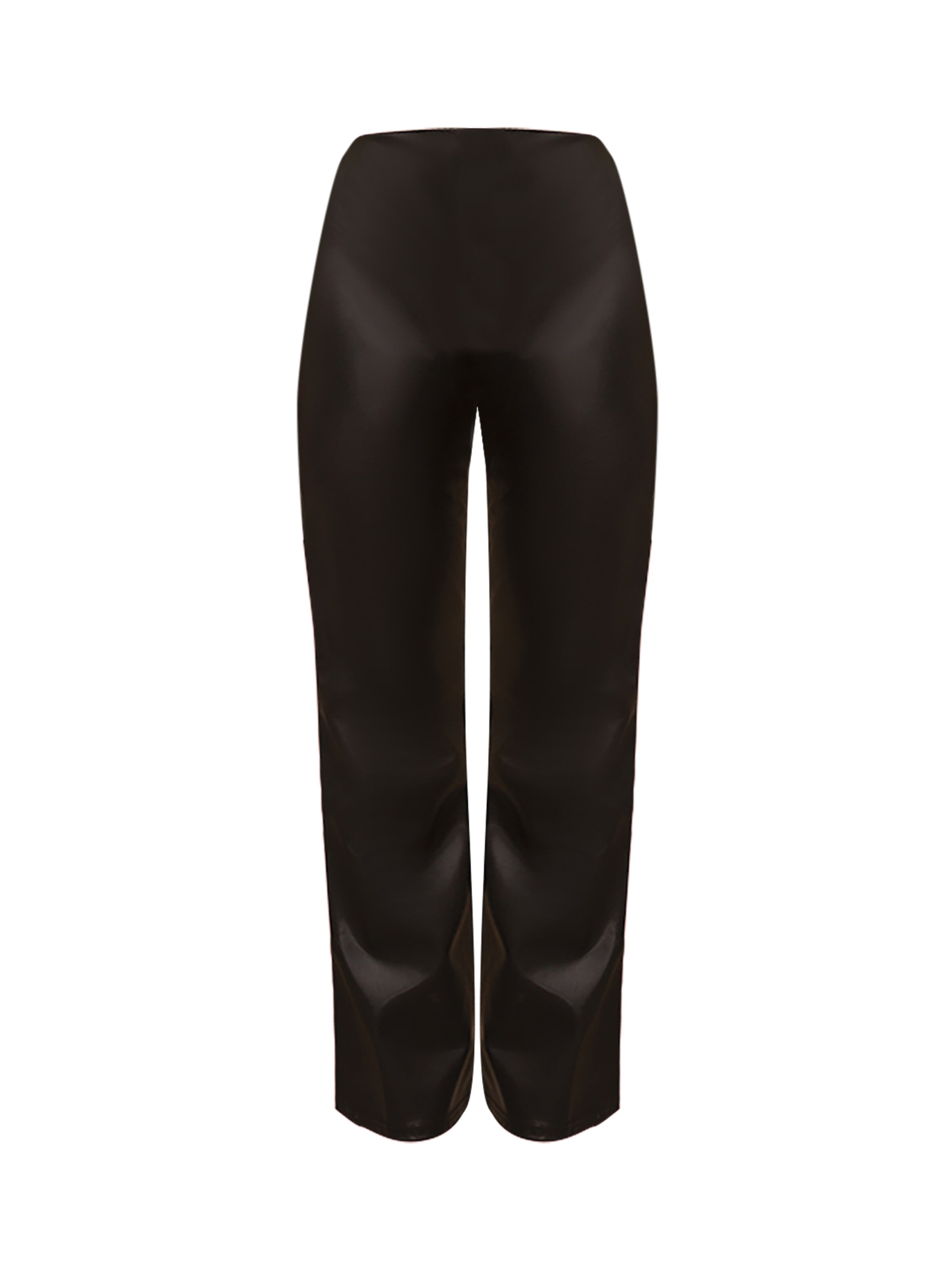 Chi Chi London Regular Pants ' Kunstleder ' in Black: front