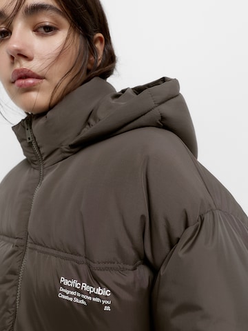 Pull&Bear Winter jacket 'PACIFIC' in Brown