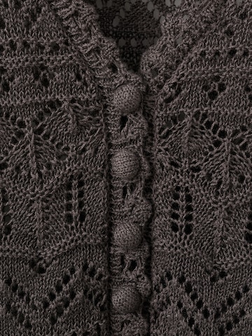 MANGO Strickjacke 'SIKAN' in Braun
