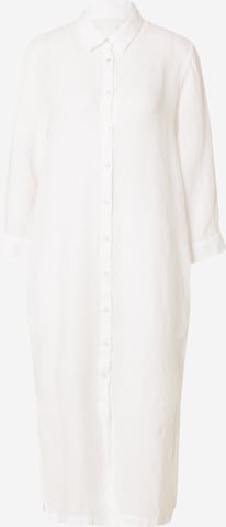120% Lino Sukienka koszulowa w kolorze biały: przód