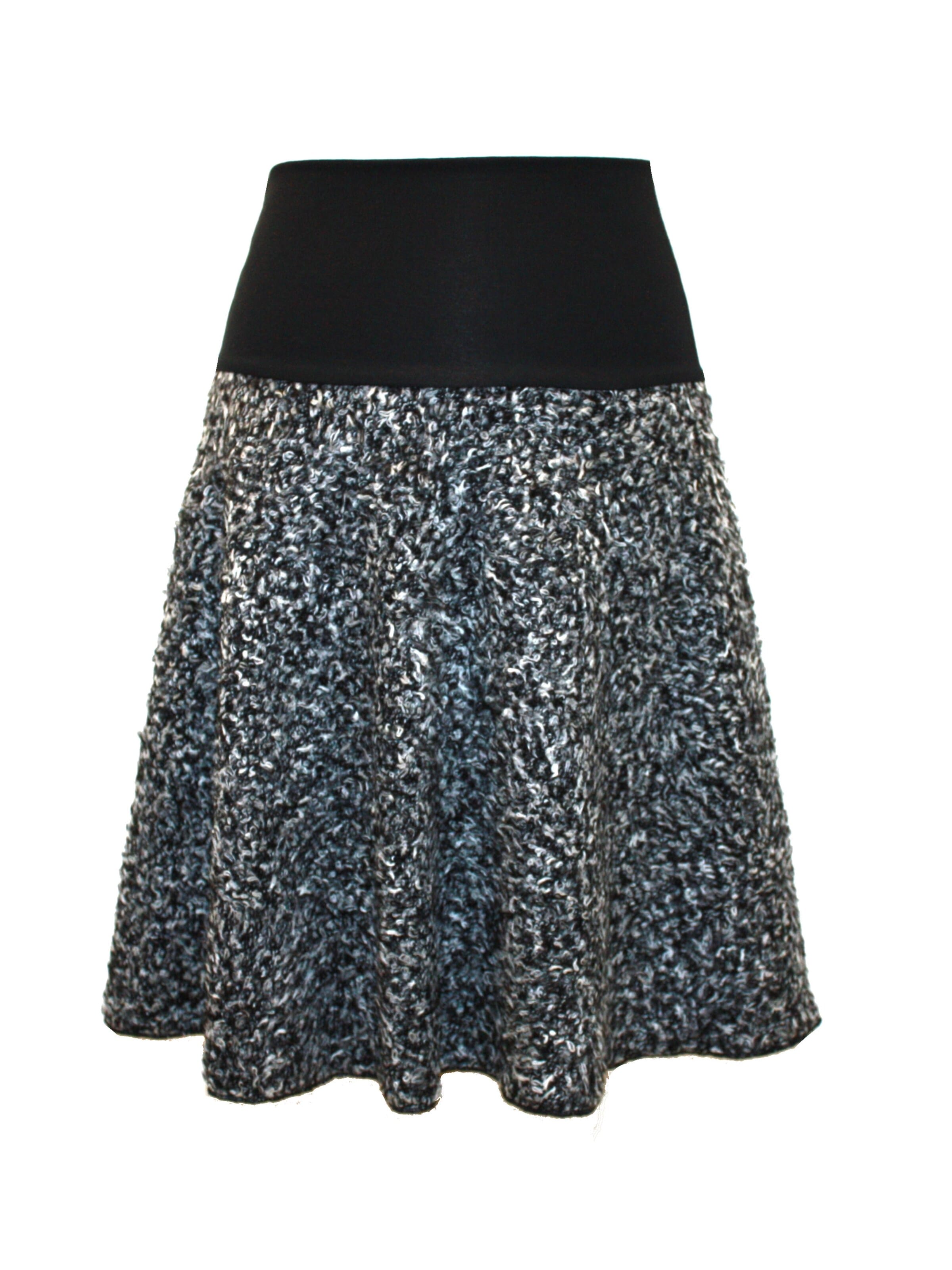 dunkle design Skirt 'Boucle' in Black: front