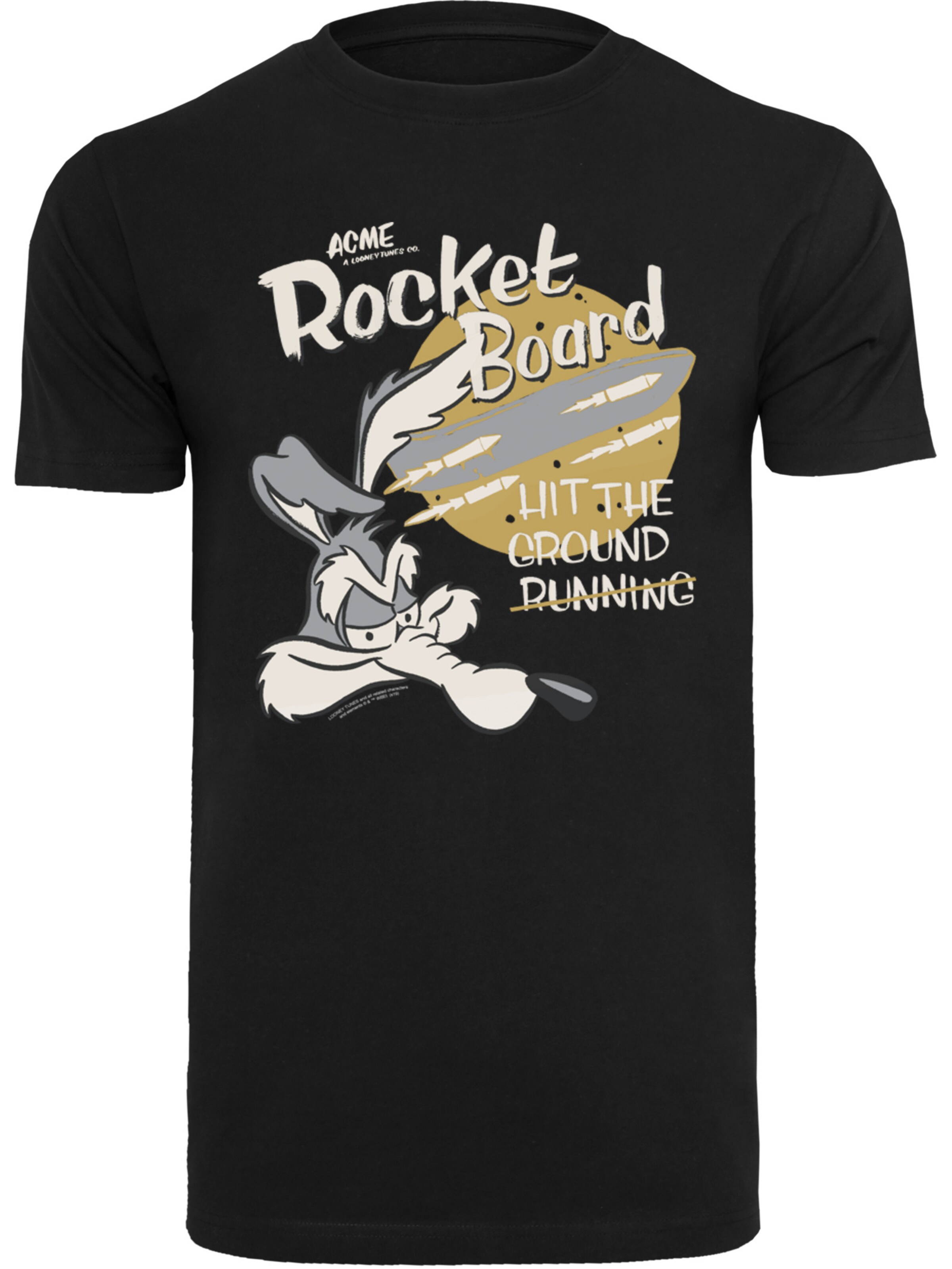 T-Shirt 'Looney Tunes ' F4NT4STIC en noir : devant