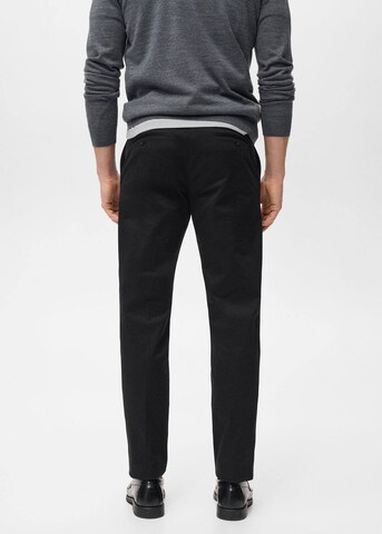 MANGO MAN Regular Pleated Pants 'Nicco' in Blue