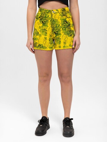 By Diess Collection regular Παντελόνι σε κίτρινο: μπροστά
