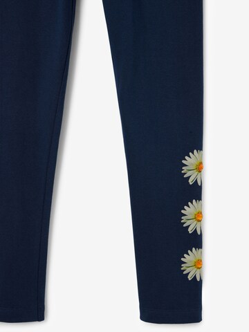 Desigual Skinny Long daisy leggings in Blau