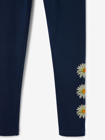 Desigual Skinny Long daisy leggings in Blau