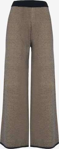 Influencer Wide Leg Hose in Beige: Vorderseite