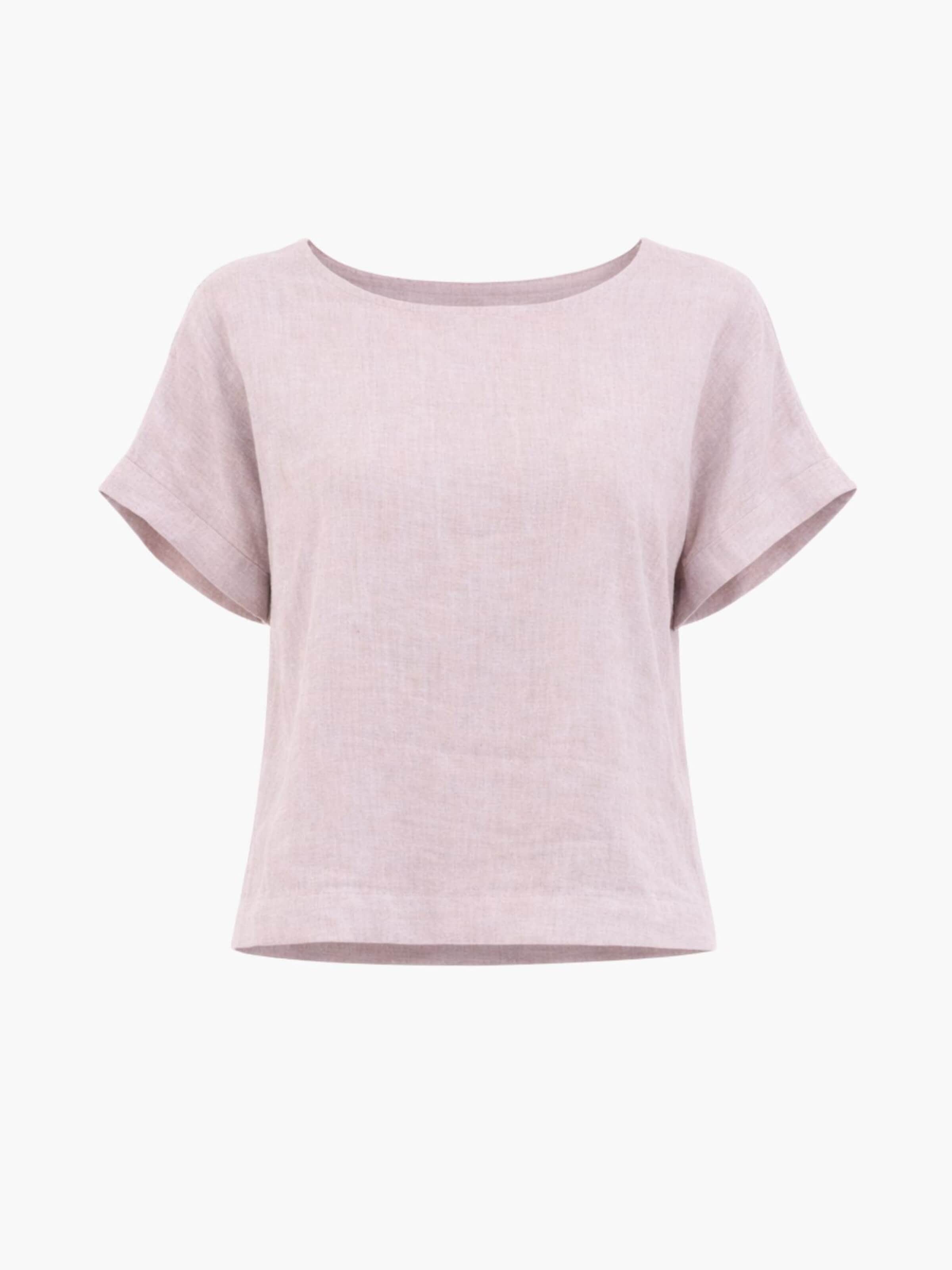 AmourLinen Top 'Lisa'‌‌‌‌‌‌‌ in Beige: Vorderseite