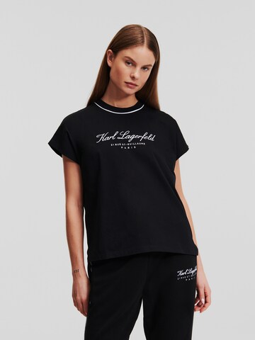 Karl Lagerfeld Тениска в черно: отпред