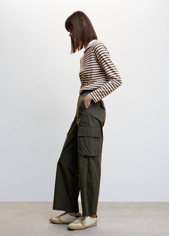 MANGO Loose fit Cargo Pants 'Seul' in Green