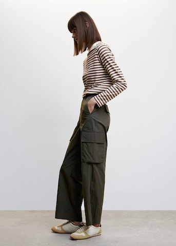 MANGO Ohlapna forma Kargo hlače 'Seul' | zelena barva