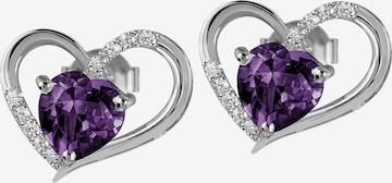 Jacques Lemans Earrings in Purple: front