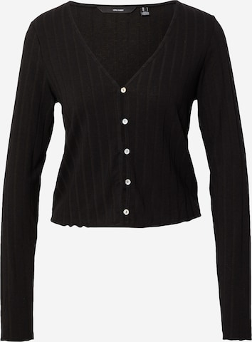 VERO MODA Knit Cardigan 'Aggi' in Black: front