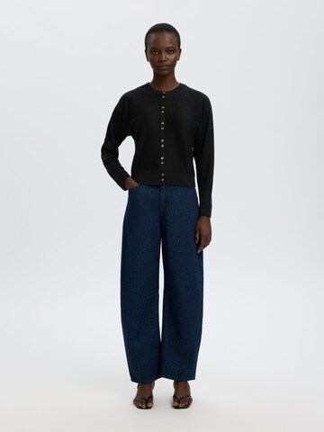 SELECTED Gebreid vest in Zwart