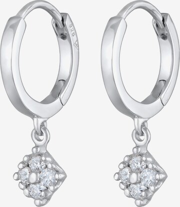 Boucles d'oreilles 'Viereck' Elli DIAMONDS en argent : devant