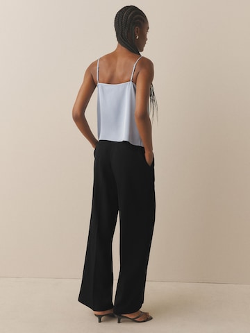 Next Wide leg Pleat-front trousers in Black