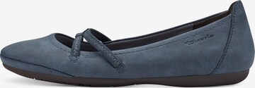 TAMARIS Ballet Flats with Strap in Blue