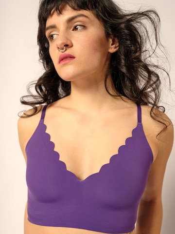 Skiny Bralette Bra 'Micro Lovers' in Purple: front