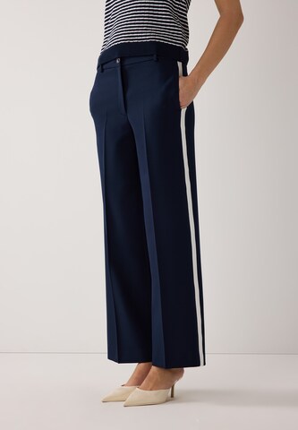 Wide Leg Pantalon à plis MORE & MORE en bleu : devant